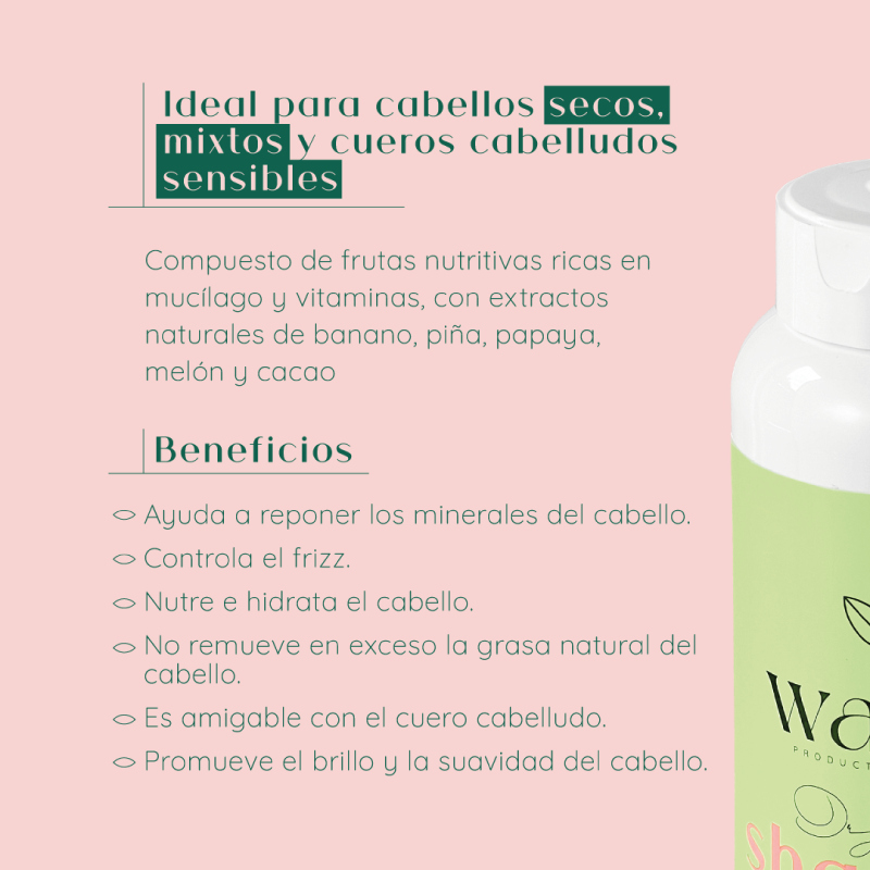 Shampoo walaky cóctel frutal