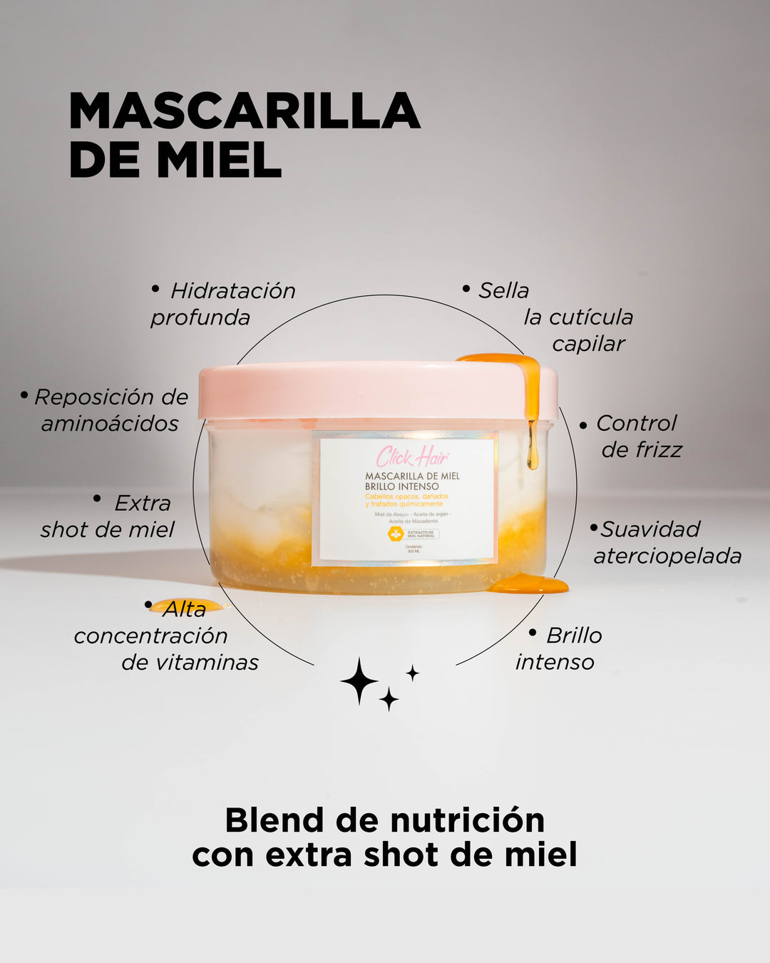 Mascarilla miel click hair